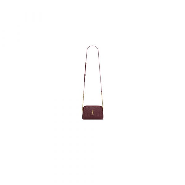 YSL Gaby zipped pouch in quilted lambskin(HIGH-END)