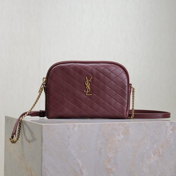 YSL Gaby zipped pouch in quilted lambskin(HIGH-END)