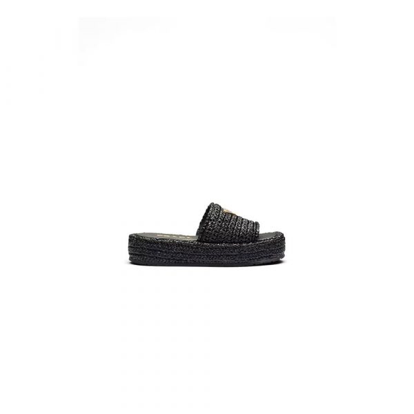 PRADA Crochet flatform slides