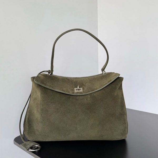 Balenciaga Rodeo Handbag Medium Suede(HIGH-END GRADE)